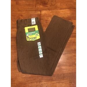 Vintage Wrangler 936BKW Jeans Men Size 36x34 Brown Cowboy Cut Slim Fit